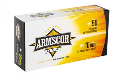 Armscor 10MM, 180 Grain, Full Metal Jacket, 50 Round Box FAC10-2N