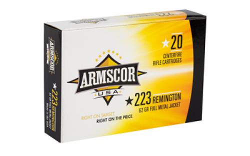 Armscor 223 Rem, 62 Grain, Full Metal Jacket, 20 Round Box FAC223-8N