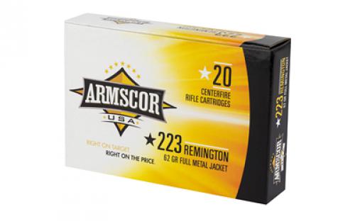 Armscor 223 Rem, 62 Grain, Full Metal Jacket, 20 Round Box FAC223-8N