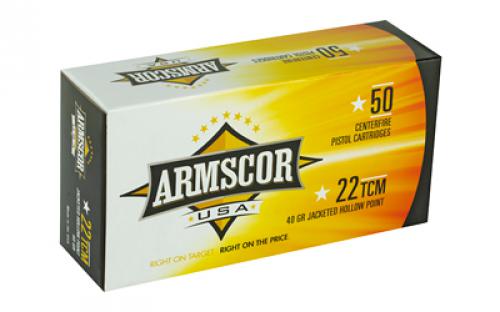 Armscor 22TCM, 40 Grain, Jacketed Hollow Point, 50 Round Box FAC22TCM-1N