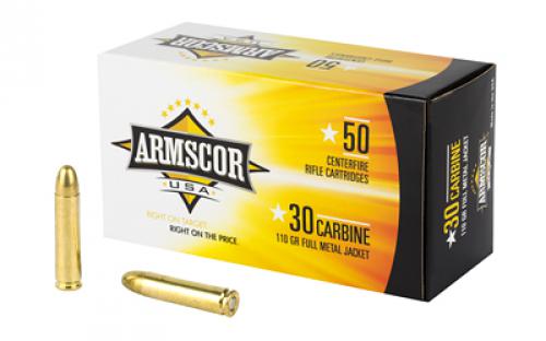 Armscor 30 Carbine, 110 Grain, Full Metal Jacket, 50 Round Box FAC30C-1N