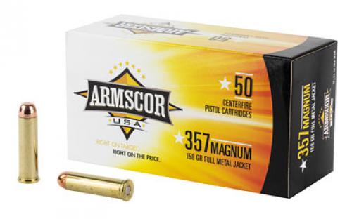 Armscor 357MAG, 158 Grain, Full Metal Jacket, 50 Round Box FAC357-6N