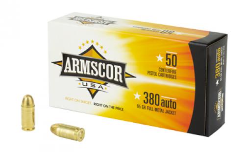 Armscor 380 ACP, 95 Grain, Full Metal Jacket, 50 Round Box FAC380-2N