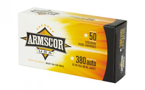 Armscor 380 ACP, 95 Grain, Full Metal Jacket, 50 Round Box FAC380-2N