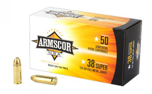 Armscor 38 Super, 125 Grain, Full Metal Jacket, 50 Round Box FAC38SUPER-1N