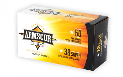 Armscor 38 Super, 125 Grain, Full Metal Jacket, 50 Round Box FAC38SUPER-1N