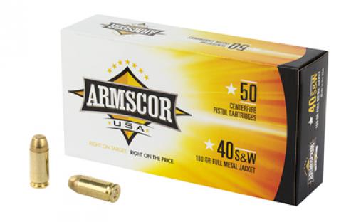 Armscor 40 S&W, 180 Grain, Full Metal Jacket, 50 Round Box FAC40-2N