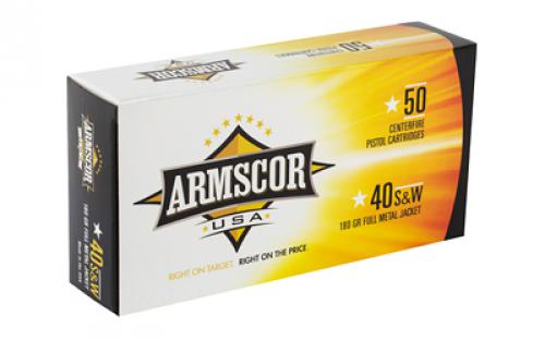 Armscor 40 S&W, 180 Grain, Full Metal Jacket, 50 Round Box FAC40-2N