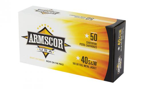 Armscor 40 S&W, 180 Grain, Full Metal Jacket, 50 Round Box FAC40-2N