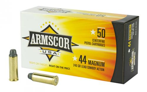 Armscor 44MAG, 240 Grain, Semi Wadcutter, 50 Round Box FAC44M-1N