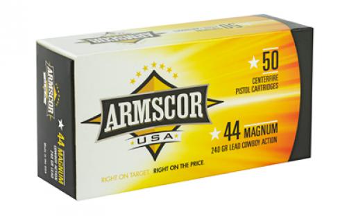 Armscor 44MAG, 240 Grain, Semi Wadcutter, 50 Round Box FAC44M-1N