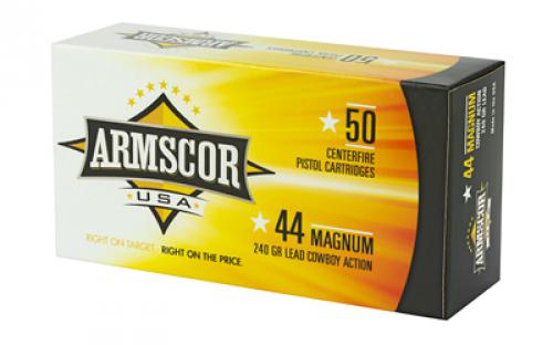 Armscor 44MAG, 240 Grain, Semi Wadcutter, 50 Round Box FAC44M-1N