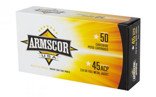 Armscor 45 ACP, 230 Grain, Full Metal Jacket, 50 Round Box FAC45-12N