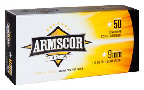 Armscor 9MM, 147 Grain, Full Metal Jacket, 50 Round Box FAC9-5