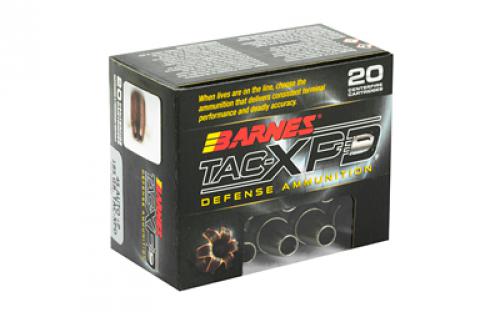 Barnes TAC-XPD, 45ACP+P, 185 Grain, TAC-XP, Hollow Point, Lead Free, 20 Round Box, California Certified Nonlead Ammunition 21555