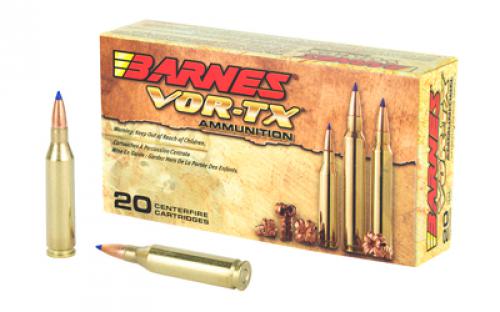 Barnes VOR-TX, 243WIN, 80 Grain, Tipped Triple Shock X, Boat Tail, Lead Free, 20 Round Box, California Certified Nonlead Ammunition 21522