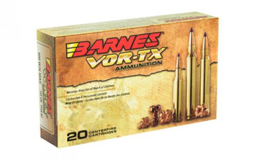 Barnes VOR-TX, 300WIN, 165 Grain, Tipped Triple Shock X, Boat Tail, Lead Free, 20 Round Box, California Certified Nonlead Ammunition 21537