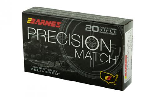 Barnes Precision Match, 300 Win, 220 Grain, Open Tip Match Boat Tail, 20 Round Box 30740