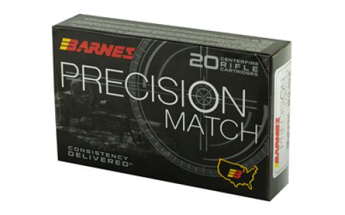 Barnes Precision Match, 338 Lapua, 300 Grain, Open Tip Match Boat Tail, 20 Round Box 30728