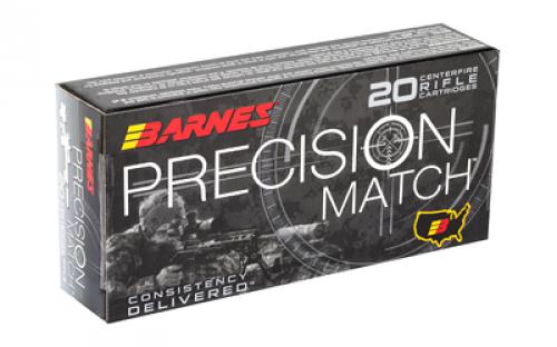 Barnes Precision Match, 556NATO, 69 Grain, Open Tip Match Boat Tail, 20 Round Box 30846