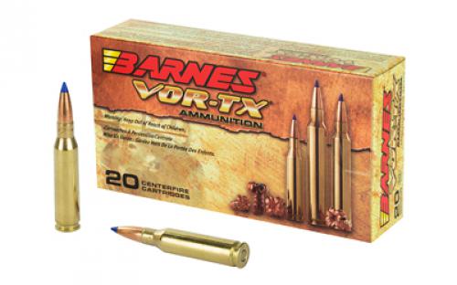 Barnes VOR-TX, 7MM-08, 120 Grain, Tipped Triple Shock X, Boat Tail, Lead Free, 20 Round Box, California Certified Nonlead Ammunition 21561