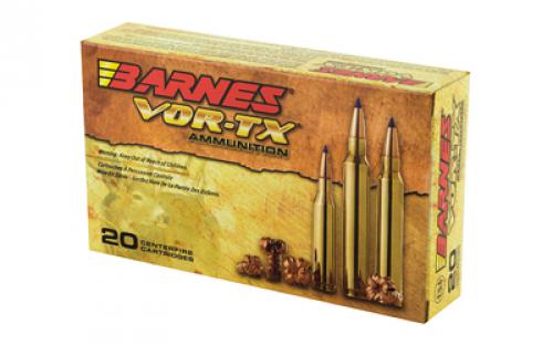 Barnes VOR-TX, 7MM REM, 140 Grain, Tipped Triple Shock X, Boat Tail, Lead Free, 20 Round Box, California Certified Nonlead Ammunition 21526