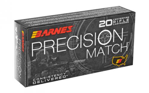 Barnes Precision Match Burner, 6.5 Grendel, 120 Grain, Open Tip Match, 20 Round Box 30831