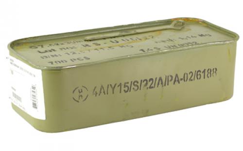 Century Arms 7.62X39, 123 Grain, Full Metal Jacket, 700 Round Sealed Tin of 20 Rounds Per Box, Includes 1 Tin Openeder with Each Tin AM2002