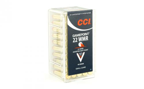 CCI 22WMR, 40 Grain, GamePoint, 50 Round Box 22