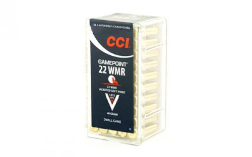 CCI 22WMR, 40 Grain, GamePoint, 50 Round Box 22