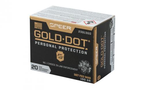 Speer Ammunition Speer Gold Dot, Personal Protection, 327 Federal, 100 Grain, Hollow Point, 20 Round Box 23913GD