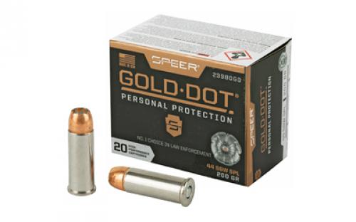 Speer Ammunition Speer Gold Dot, Personal Protection, 44 Special, 200 Grain, Hollow Point, 20 Round Box 23980GD