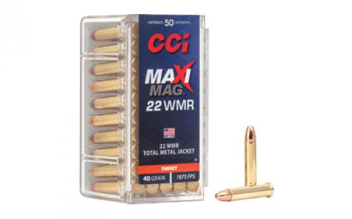 CCI Maxi-Mag, 22WMR, 40 Grain, Total Metal Jacket, 50 Round Box 23