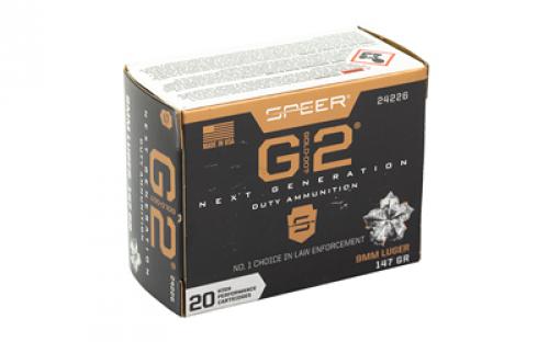 Speer Ammunition Gold Dot G2, 9MM, 147 Grain, Gold Dot Hollow Point, 20 Round Box 24226