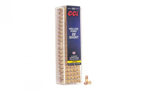 CCI High Velocity, 22S, 27 Grain, Gilded Lead Hollow Point, 100 Round Box 28