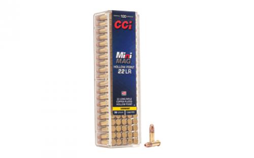 CCI Mini Mag, 22LR, 36 Grain, Gilded Lead Hollow Point, 100 Round Box 31