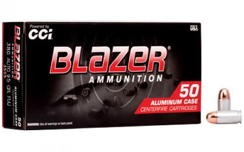 Blazer Ammunition Blazer, 380ACP, 95 Grain, Full Metal Jacket, 50 Round Box 3505