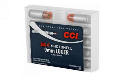 CCI Shotshell, 9MM, 45 Grain, Shotshell, #4 Shot Size, 10 Round Box 3712CC