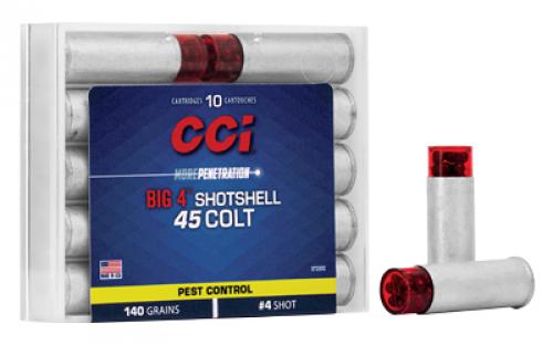 CCI Shotshell, 45LC, Shotshell, #4 Shot Size, 10 Round Box 3722CC