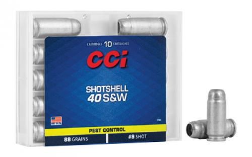 CCI Shotshell, 40S&W, 88 Grain, Shotshell, #9 Shot Size, 10 Round Box 3740