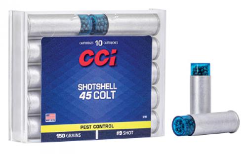 CCI Shotshell, 45LC, 150 Grain, Shotshell, #9 Shot Size, 10 Round Box 3746