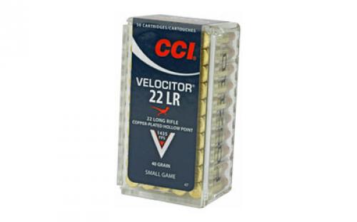 CCI Velocitor, 22LR, 40 Grain, Gilded Lead Hollow Point, 50 Round Box 47