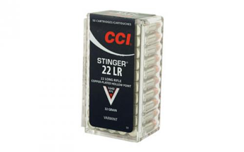 CCI Stinger, 22LR, 32 Grain, Gilded Lead Hollow Point, 50 Round Box 50