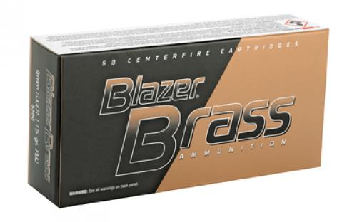 Blazer Ammunition Blazer Brass, 9mm, 115 Grain, Full Metal Jacket, 50 Round Box 5200