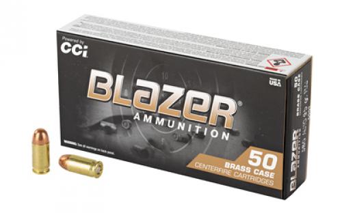 Blazer Ammunition Blazer Brass, 380ACP, 95 Grain, Full Metal Jacket, 50 Round Box 5202