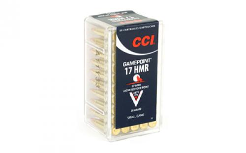 CCI Gamepoint, 17HMR, 20 Grain, Jacketed Soft Point, 50 Round Box 52