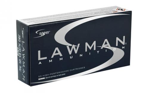 Speer Ammunition Speer Lawman, Training, 380ACP, 95 Grain, Total Metal Jacket, 50 Round Box 53608