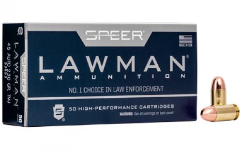 Speer Ammunition Speer Lawman, Training, 45 ACP, 230 Grain, Total Metal Jacket, 50 Round Box 53653