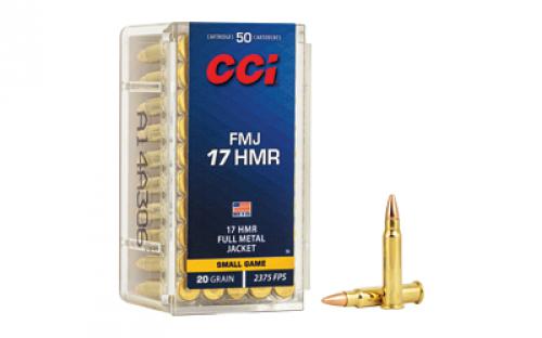 CCI Hunting, 17HMR, 20 Grain, Full Metal Jacket, 50 Round Box 55