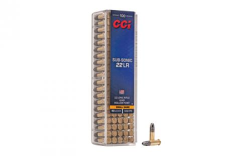 CCI Subsonic, 22LR, 40 Grain, Lead Hollow Point, 100 Round Box 56